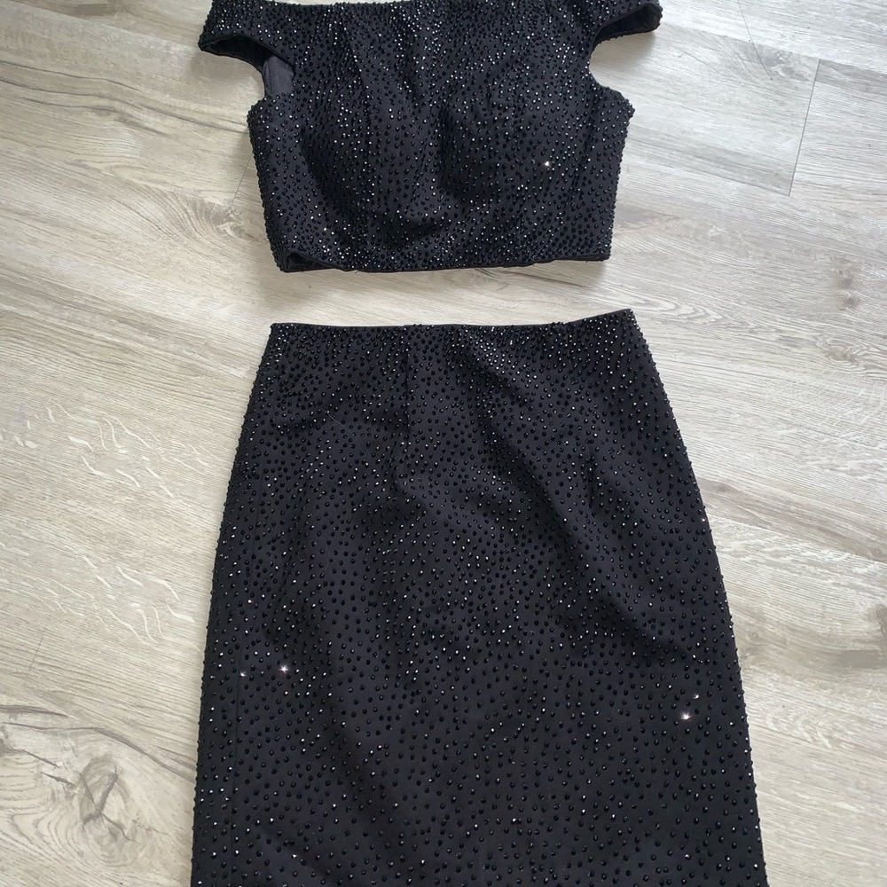 #50701 Sherri Hill Black Dress Black Size 2 - Picture 11 of 15